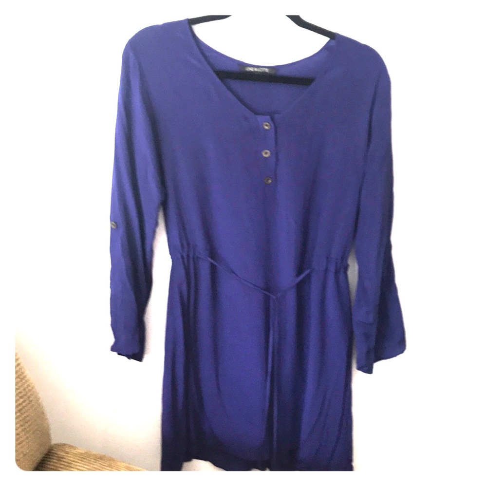 Line and Lotte royal blue silk dress